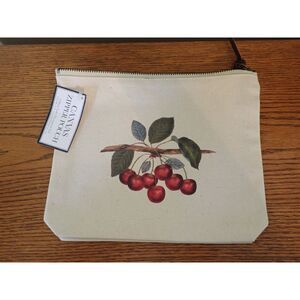 Mary Lake-Thompson Canvas Cherries Bag Pouch Makeup Bag NWT